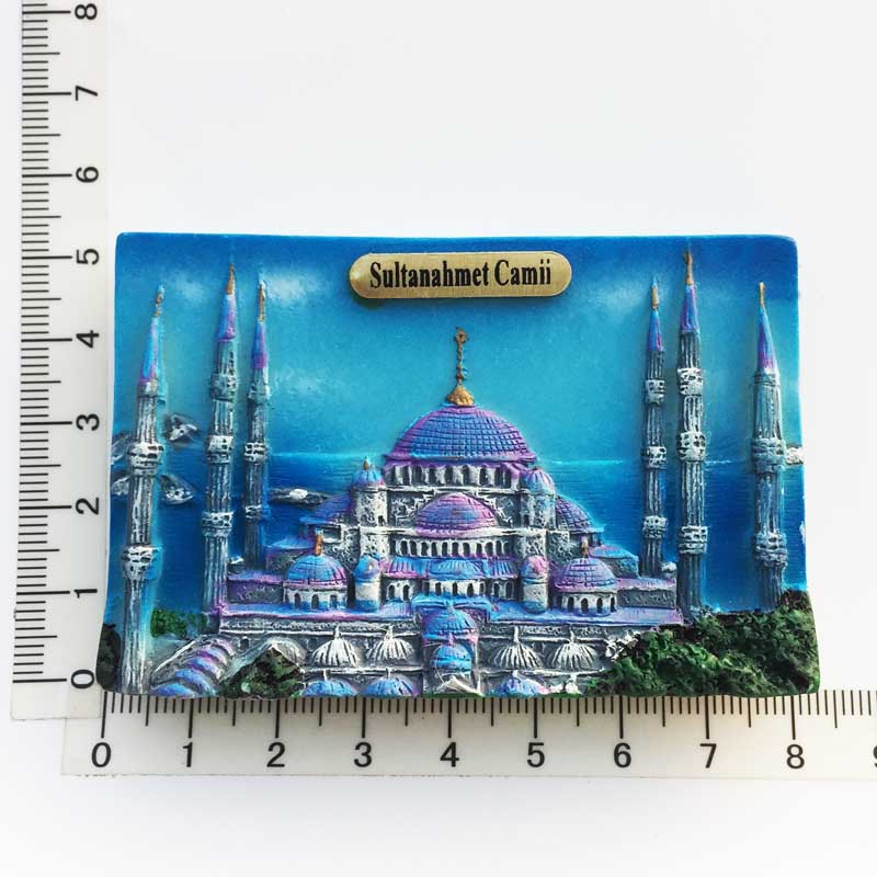 Europe Travel Refrigerator Stickers Turkey Istanbul Bodrum Landmark Tourist Attractions Resin Souvenir Decoration Collection