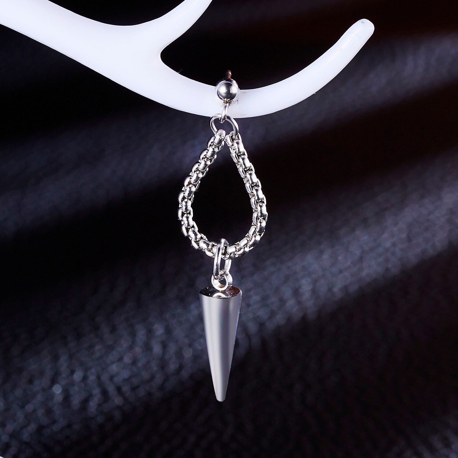 Punk Zilver Kleur Rvs Veer Kruis Oorbellen Voor Mannen Vrouwen Gothic Straat Lange Ketting Oorbellen Mannen Rock Sieraden