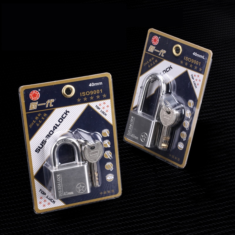 Stainless Steel 304 Same key Open all Padlock Cabinet Outdoor Lock Head Furniture Lock Waterproof Rust-Proof Door Lock