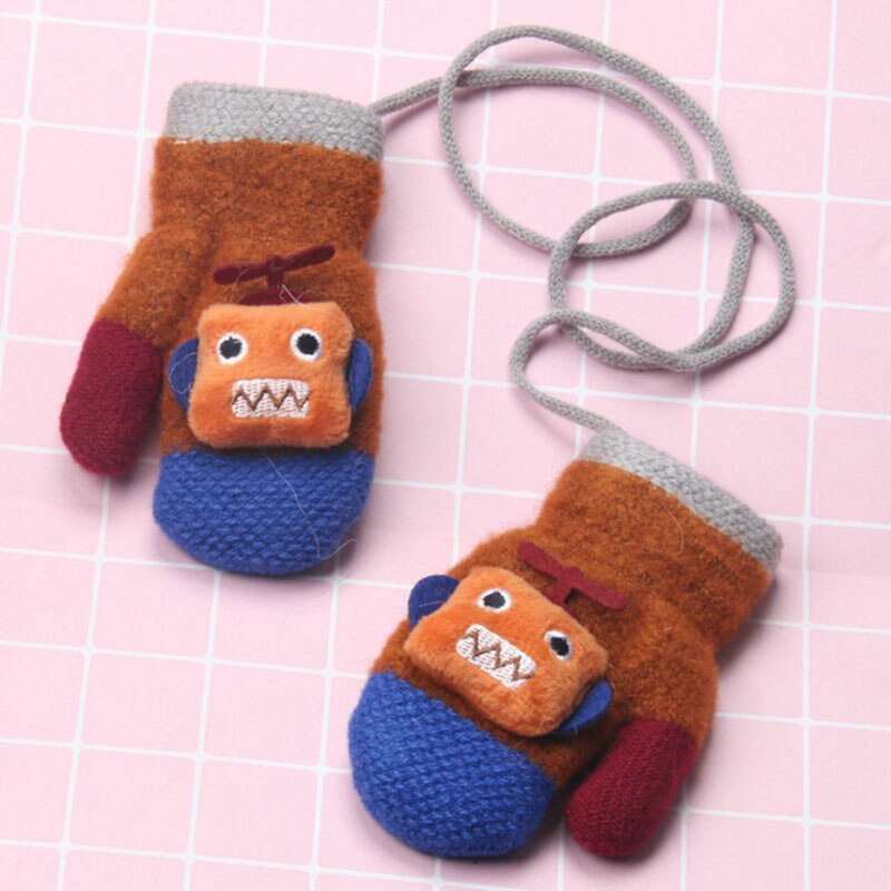 1 til 4 år gamle baby baby gutt pike strikke hansker vinter låve varme tau votter bomull ull fast herlige hansker  st7