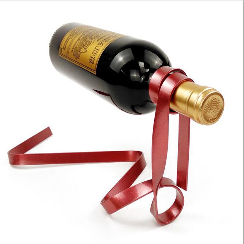 OFERTA ESPECIAL! Suporte de garrafa de cremalheira de vinho tinto, ferro inoxidável, magia suspendendo a cremalheira do vinho da corda