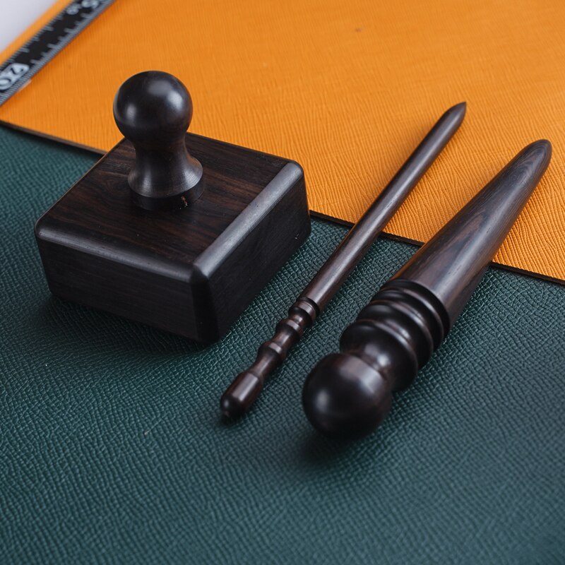 Multi-Size Wood Polish Slicker Round Burnishing Leather Edge Polished Tools Purple Sandalwood Grinding Sticks Trim Grinding Rod
