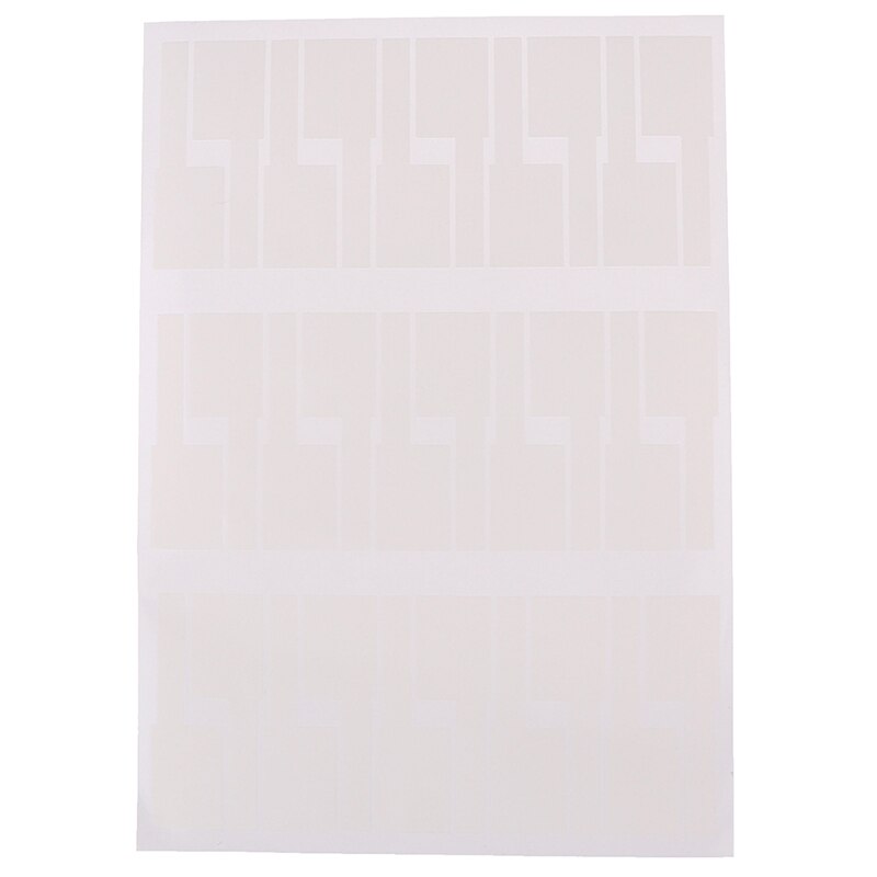 30 stk / ark selvklæbende kabelklistermærke vandtæt identifikation farverige tags 8.4 x 2.6cm: Hvid