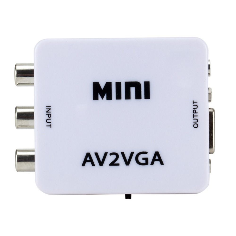 Bekväm  av2 vga  av2 vga-omvandlare av till vga vga-utgång av till vga-adapter av-ingång rca till vga för set-top-box/vcd/dvd/webbkamera