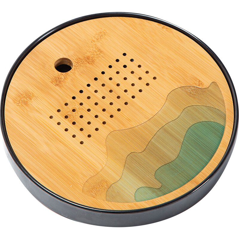 Tea Set Tray Set Japanese Dry Tea Tray Simple Home Office Bamboo Water Storage Melamine Tea Table Desktop Decoration