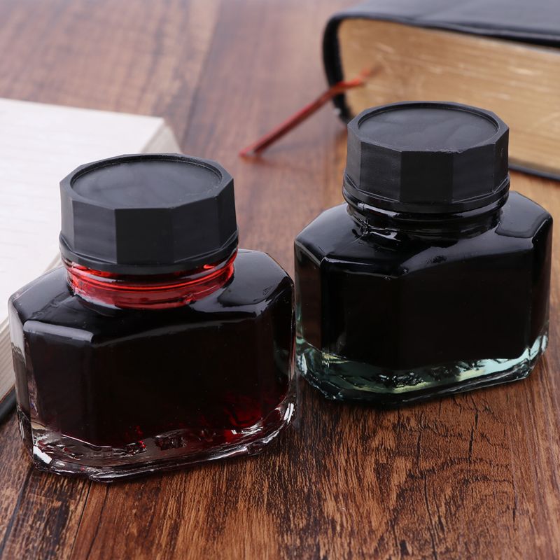 50ml Bottled Glass Smooth Writing Fountain Pen Ink Refill School Student Stationery Office Supplies