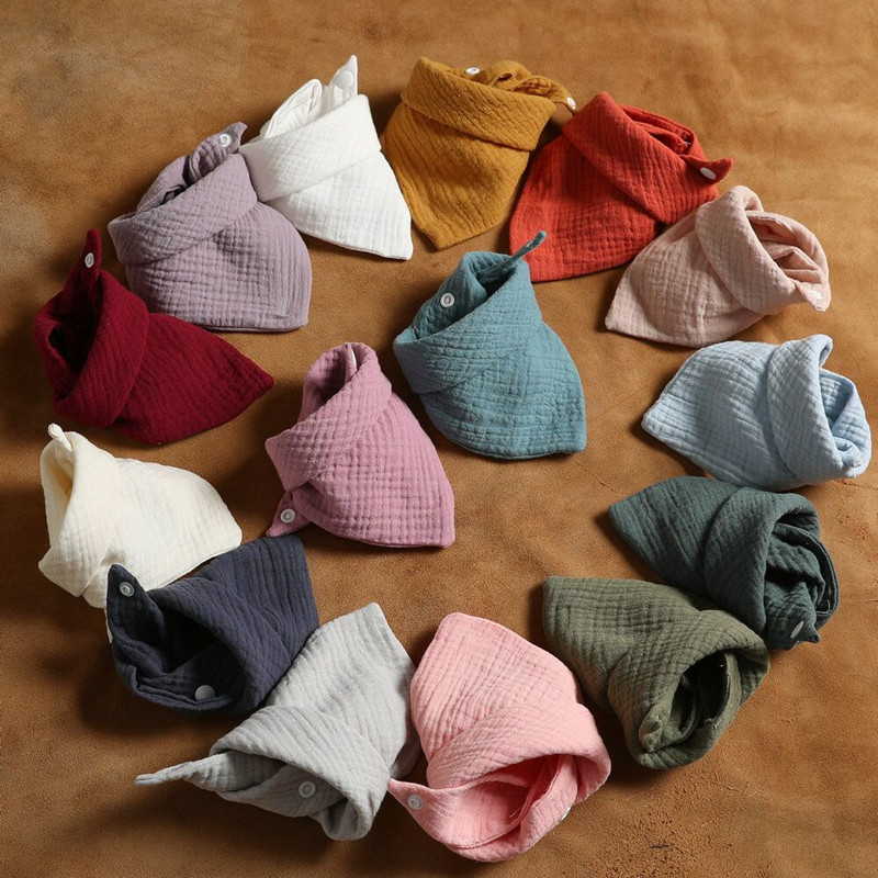20pcs/lot Baby Bibs Pocket Cotton Gauze Saliva Towel Baby Handkerchief Bib Children Gauze Bib