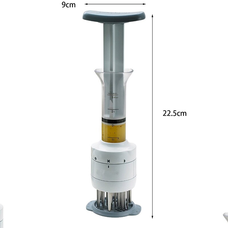 Stainless Steel Meat Marinade Injector Barbecue Seasoning Injectors Meat Tenderizer Kitchen Gadgets BBQ Cooking Tools