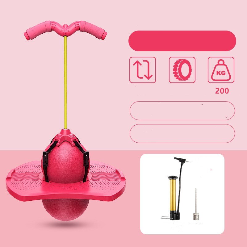 Tramoggia Ball Balance Board Jump Fitness Planet Jumping Toys Promote Skeletal Development Balance Coordination: Pink