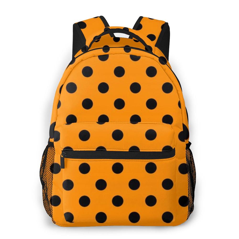 Black White Polka Dot Students Travel School Bags Backpack Womens Female Casual Backpacks: colour8