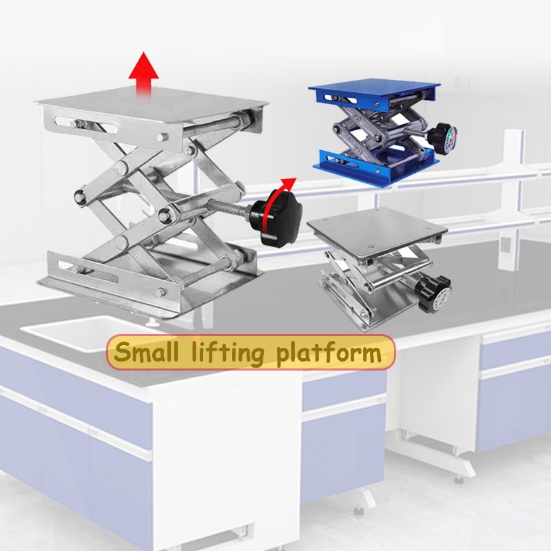 Alumina løftejakke platform rustfrit stål løftebord manuel aluminiumoxidationslaboratorieløfter til biologisk eksperiment