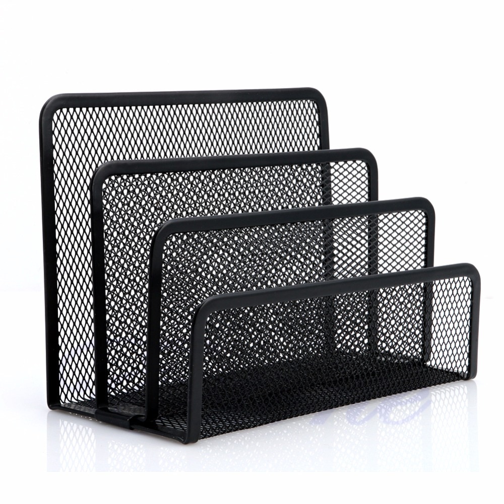 Mesh Letter Sorter Mail Document Tray Desk Office File Organiser Business Black