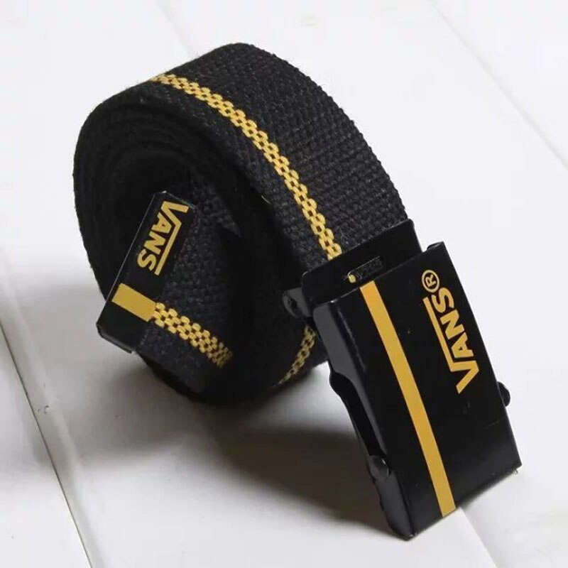 Hommes femmes ceinture ceinture 110cm noir blanc Plaid ceinture toile damier ceintures Cummerbunds toile taille ceintures décontracté damier: Black yellow