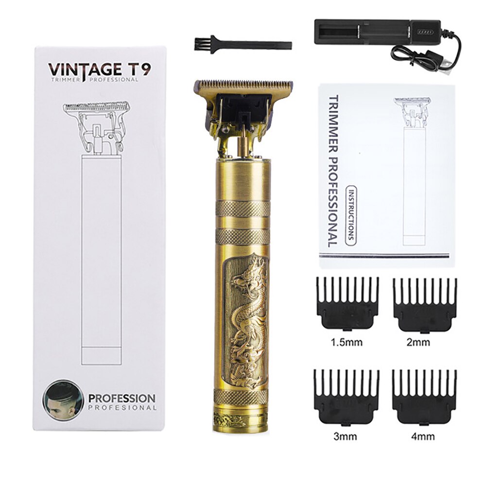 Hair Clippers USB Rechargeable Baldheaded Electric Trimmer Men Barber Cutting Machine Cordless Shaver Battery: T2