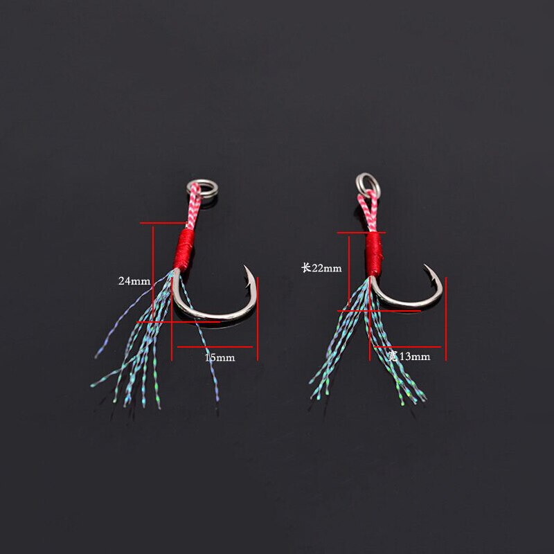 10pcs/pack 10# to 20# Origin jigging assist hook overweight boat jigging bait fishing roped thread jig hook fishing tackle