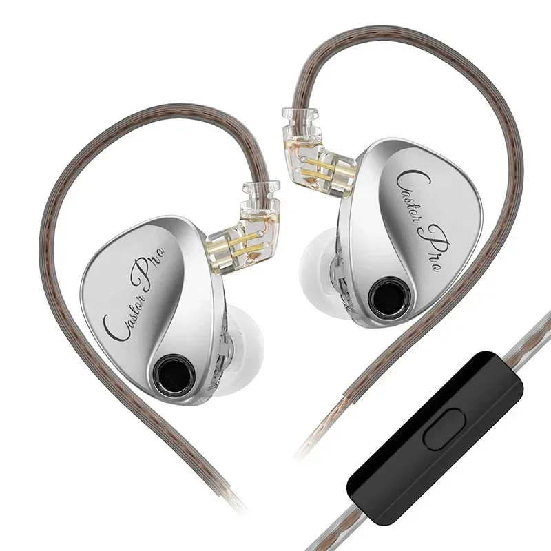 KZ Castor PRO Bekabelde oortelefoon Dynamische stuurprogramma's Hoogwaardige afstembare oortelefoon Hfi-geluidskwaliteit Bass-headsets IEM Gaming-headset: Blauw