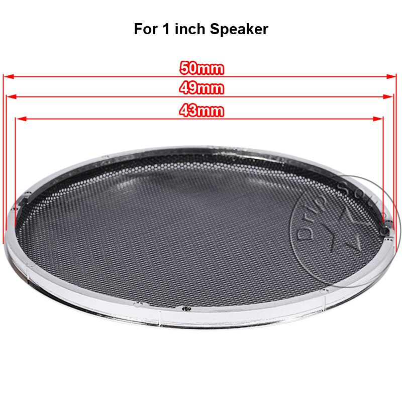 For 1&quot;/2&quot;/3&quot;/4&quot;/5&quot;/6.5&quot;/8&quot; Inch Audio Speaker Conversion Net Cover Decorative Circle Metal Mesh Grille Protection #Black: 2 pieces / For 1 inch Speaker