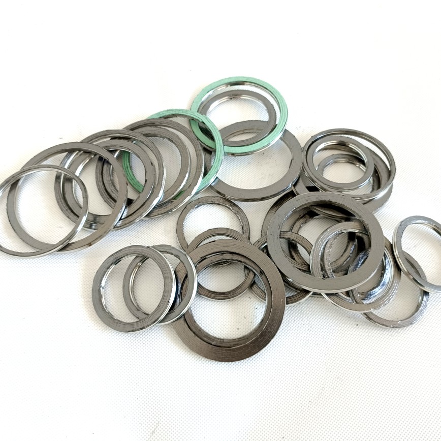 Car Engine Exhaust Gasket Thickness 5mm Exhaust pipe metal gasket V type W type O type flange seal gasket