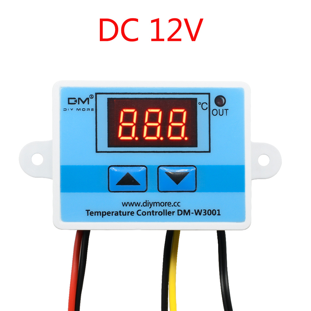 W3001 110V 220V 12V 24V Digital Temperature Controller Thermostat Thermoregulator Aquarium Incubator Water Heater Temp Regulator: DC 12V