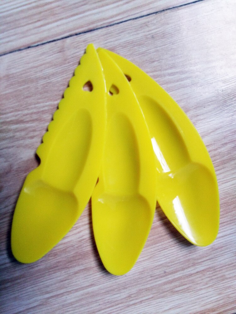 4 stücke von kunststoff Kiwi löffel 12*3,5 cm 2-in-1 Kiwi Scoop löffel obst messer schneiden messer schäl messer