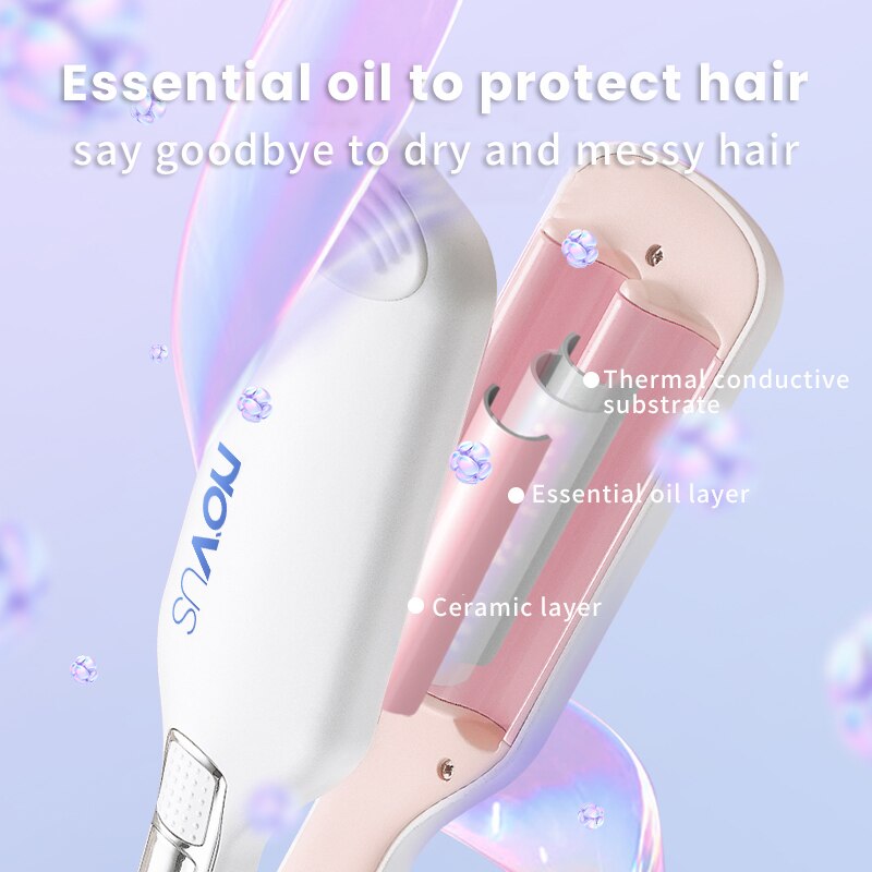 NOVUS-Rizador de pelo eléctrico de cerámica, varita de hierro de calentamiento rápido, rizador de pelo, herramientas de estilismo, 13mm