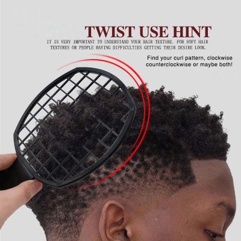 2 In 1 Dirty Braid Comb Afro Twist Hair Comb African Men's Hairdressing Afro Comb Twist Wave Curly Brush Comb