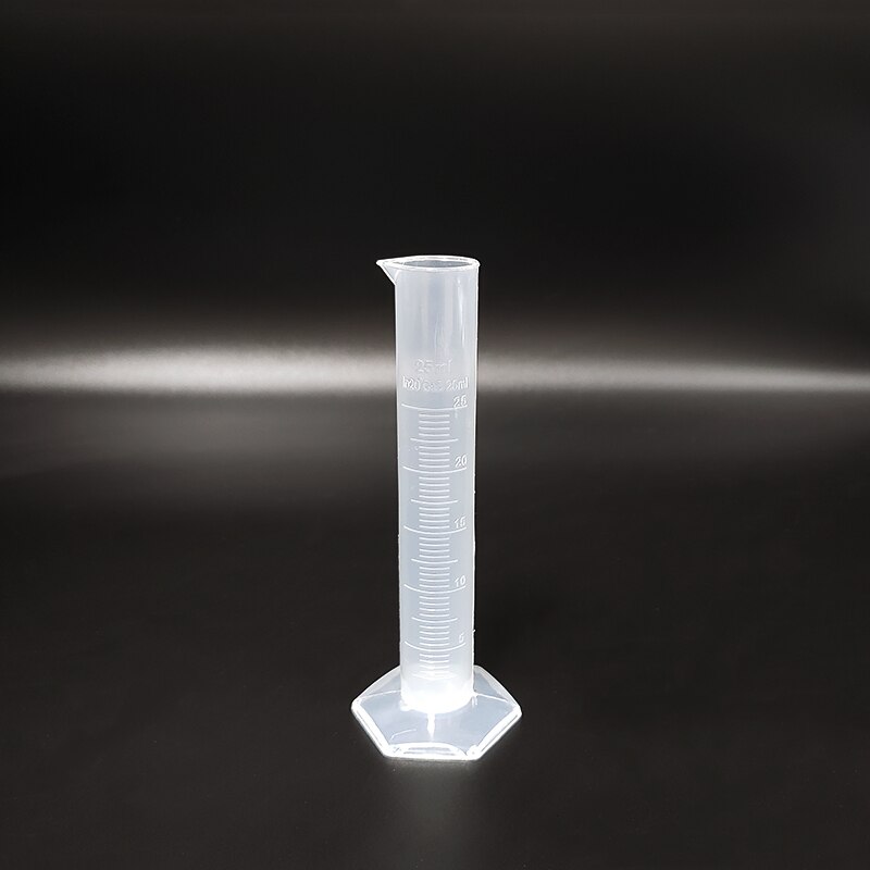 2pcs Plastic measuring cylinder,Capacity 25ml,Graduated Plastic Laboratory Cylinder