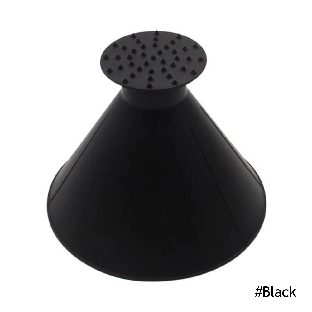 Auto Ijsschraap Trechter Autoruit Glas Reinigingsgereedschap Voorruit Sneeuw Verwijderen Schep Reinigingsborstel Huis Ramen Glas Schoon Gereedschap: Blue