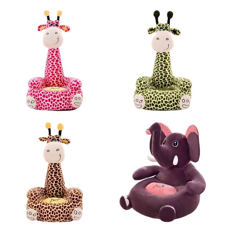 Karikatur freundlicher Sitze Sofa Komfortable PP Baumwolle Ebene Giraffe Sitzen Stuhl Spielzeug Sessel Couch für Baby Kleinkind freundlicher