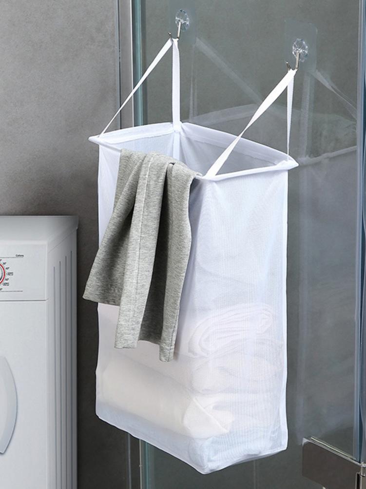 Portable Wall Hanging Laundry Basket Underwear Socks Barrel Bucket Clothing Storage Bag Foldable Bathroom Laundry Organizer