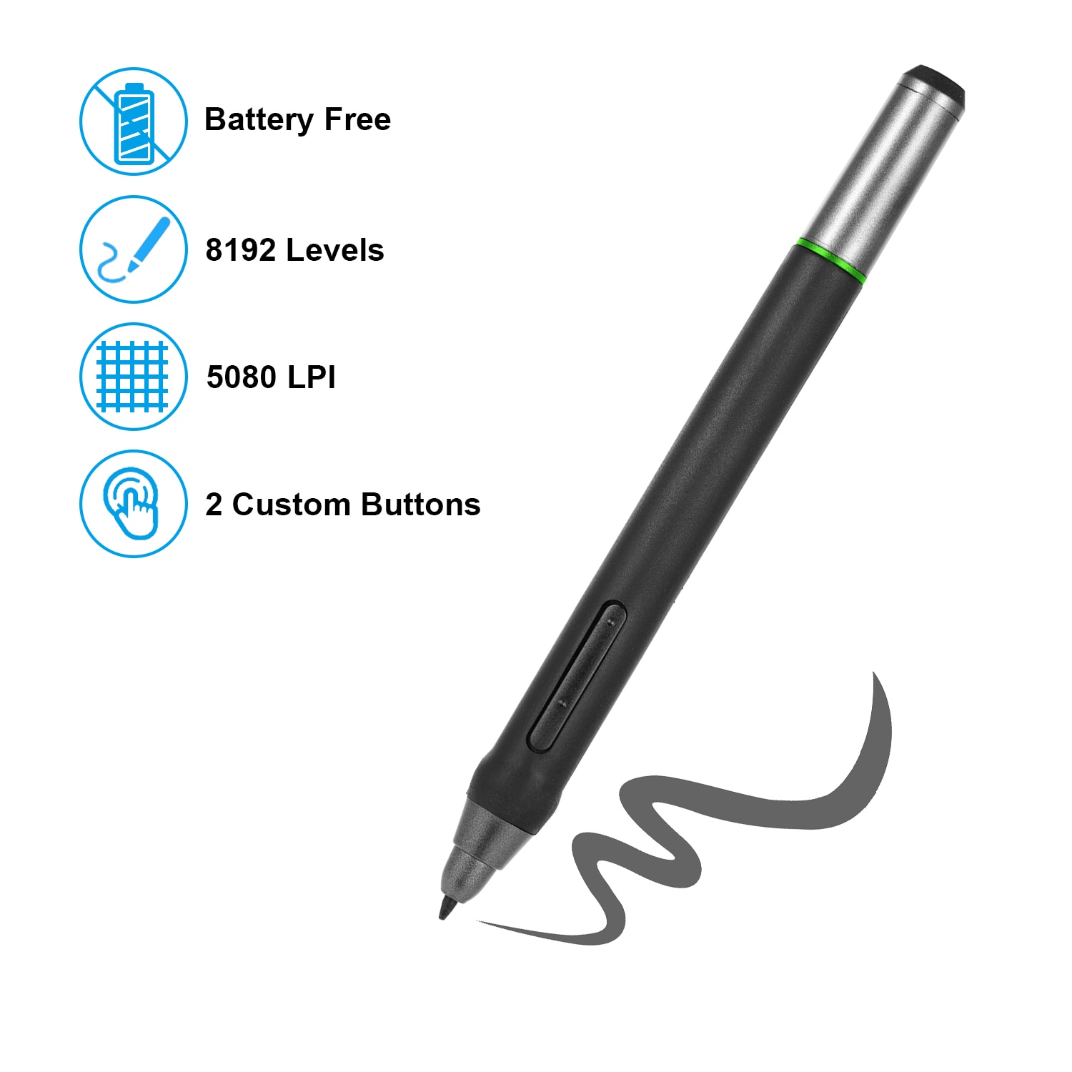 Bosto Digitale Pen 8192 Levels Druk Batterij-Gratis Stylus Pen Voor Bosto BT-16HDT/BT-16HDK/BT-16HD/BT-22U mini/BT-22UX