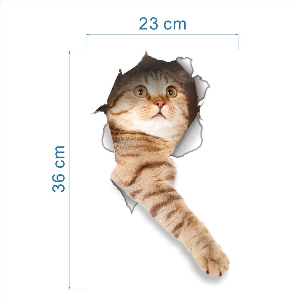 Diy 3d roliga katt badrum toalett dekorativa väggklistermärken dekaler vinyl väggmålning heminredning barn tapet