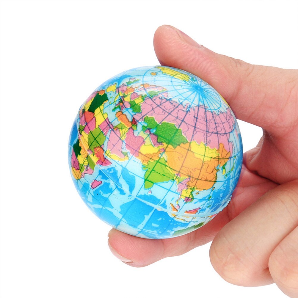 World Map Foam Bal Atlas Globe Palm Bal Planeet Aarde Bal Funny Gadgets Stress Relief