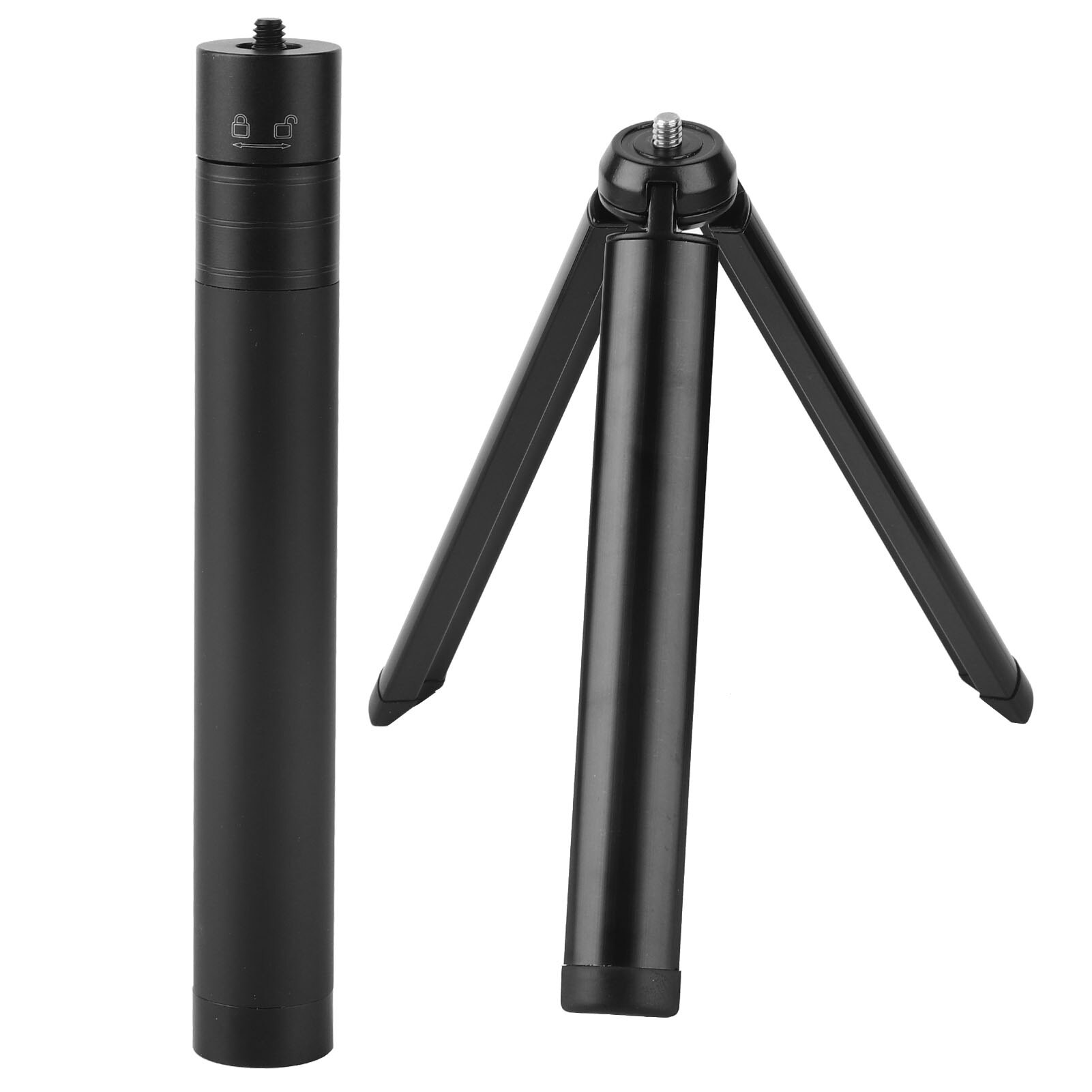 Aluminum Alloy Telescopic Selfie Stick Extension Rod 1/4'' Screw Extender Pole For Gimbal