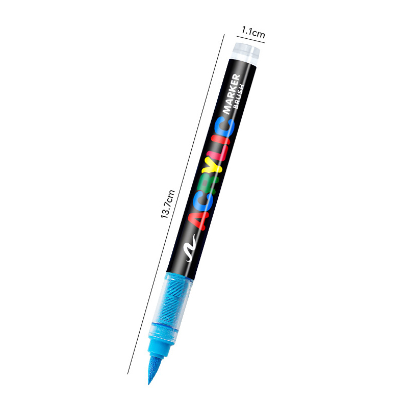 One direct liquid acrylic marker paint brush pen painting stone ceramic glass wood canvas making drawing graffiti coloring pen: Lavender