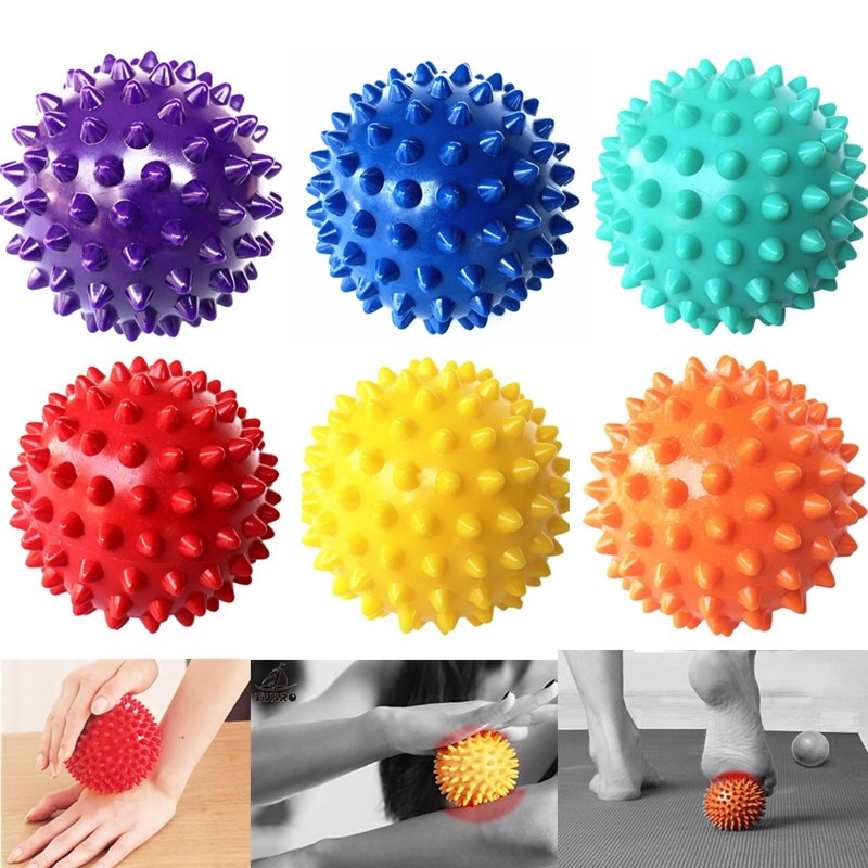 PVC Hand Massage Bal Spiky Voet Acupressuur Zolen Massage Roller Halswervel Gespierde Ontspanning 6.5cm Training Bal