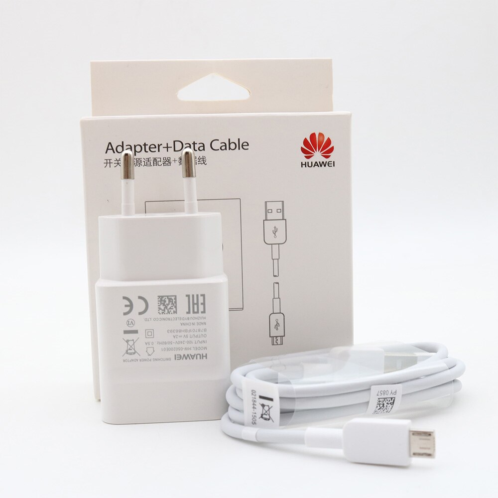 Huawei-cargador y cable micro Mate 10 Lite, 5V2A, para p8, p9, p10 lite, mate 10 lite, Honor 8x, 7x, y5, y6, y7, y9: EU Charger Cable set