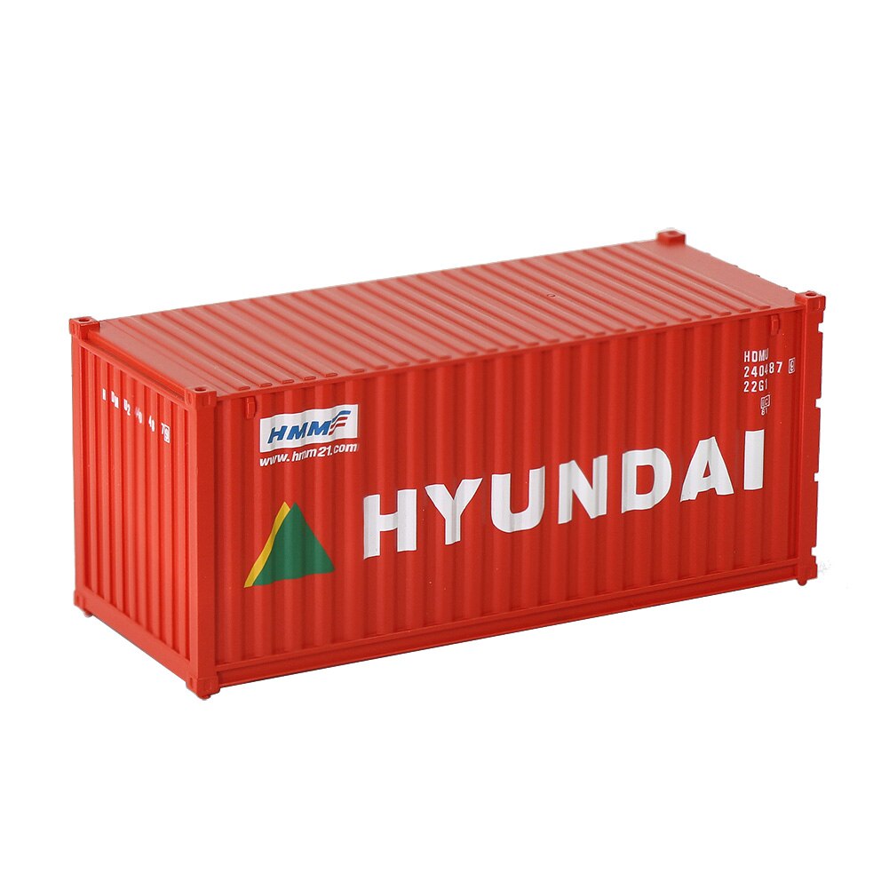 C8726 1pc Container da 20 piedi modello in scala HO accessori per treno 1:87 20 piedi modello di Container Layout ferroviario: HYUNDAI