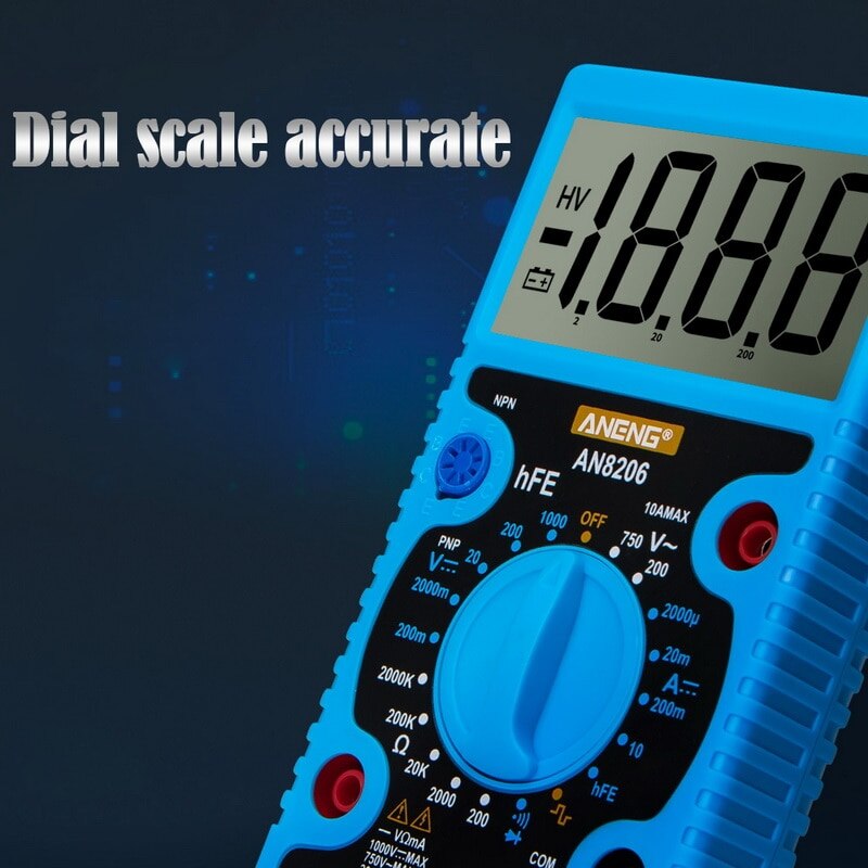 LCD Digital Handheld Multimeter Volt and Diode Freguency High-precision Large Screen Multitester Current Tester