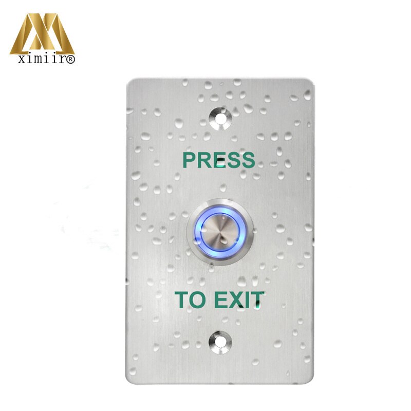 Exit Button For Access Control E06 Exit Switch With Led Light IP68 Waterproof Door Release Access Control Push Button: M70