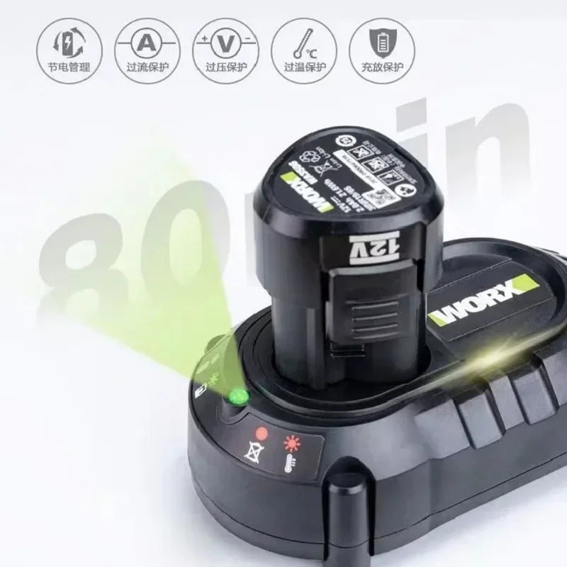 Original 12V 2.0Ah para 12V WORX WA3506 WU127 WU128 WU130 WU131X WU132 WU280 WX128 WX129 WX540 batería de herramienta eléctrica