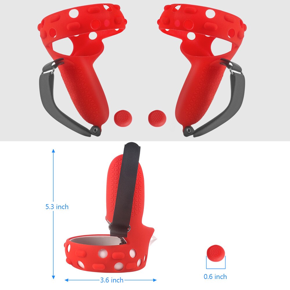 Handle Cover Grip For Oculus Quest 2 Knuckle Strap Gun Stock VR Glasses Virtual Reality Game Accessories Headset Gaming Helmet