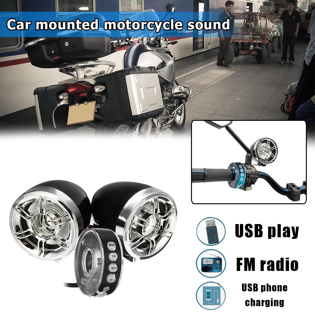 Motorrad Audio Sound System Wasserdicht FM MP3 Player Stereo Studio Lautsprecher Motorrad Elektronische Zubehör