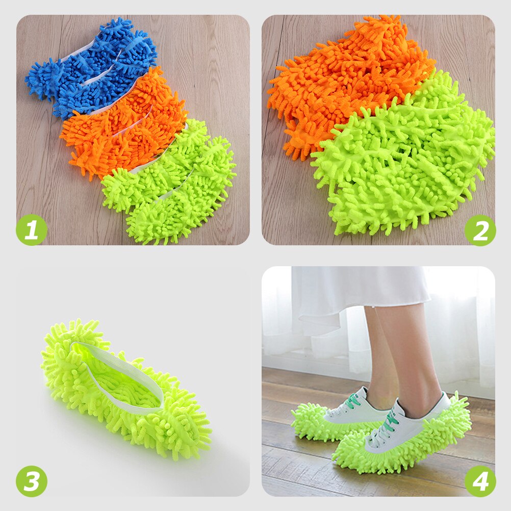 10 szt. Kapie z mopem buty zmywalne kapcie robić kurzu wycierać skarpetki robić czyszczenia kapcie