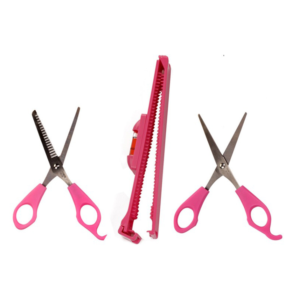 Frauen Haar Pony Clip Trimmer einstellen Kunststoff Ebene Instrument Herrscher DIY Haar Haarschneidemaschine Schneiden Schere Styling Werkzeuge Zubehör