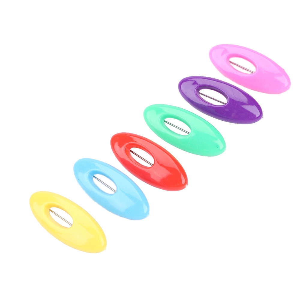 6 stks/set Handig Ovale Vorm Emaille Veiligheidsspelden Voor Vrouwen Vergrendeling Sjaal Gesp Craft Pins Multipurpose Kleding Naaien Pinnen