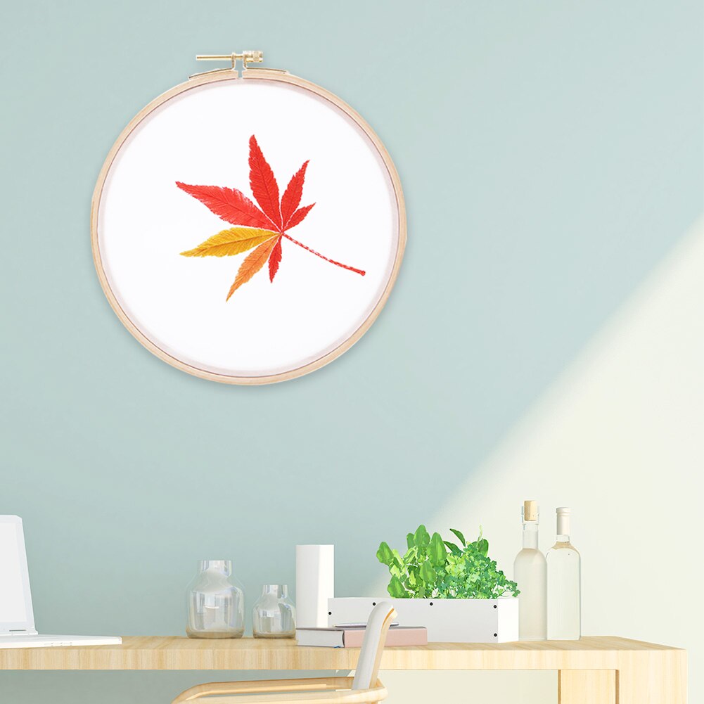 Cotton Thread Embroidery DIY Stamped Flower Plant Print Cross Stitch Needlework Kit Home Decoration Art Handwork