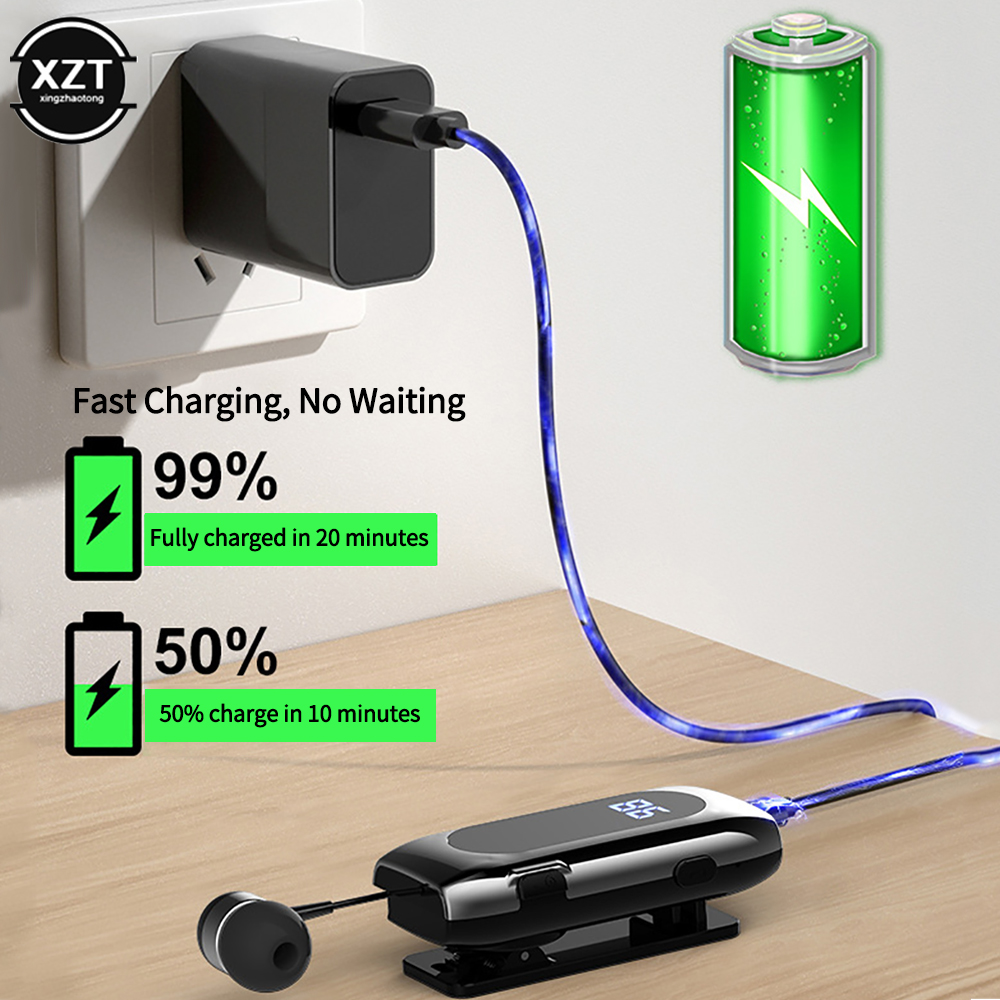 K55-Kopfhörer, Gesprächszeit, 20 Stunden, Bluetooth-Headset BT5.2, Anruferinnerung, Vibrationen-Clip-Treiber, Auriculare-Kopfhörer, Finneblau, PK F920