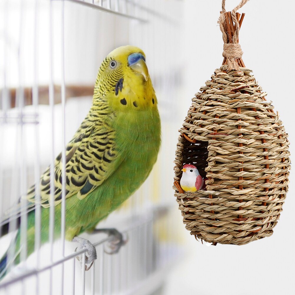 Hummingbird House Hand Woven Basket Hummingbird Houses Nest Small Bird House For Outdoor Hanging Decoration Birds Pet House