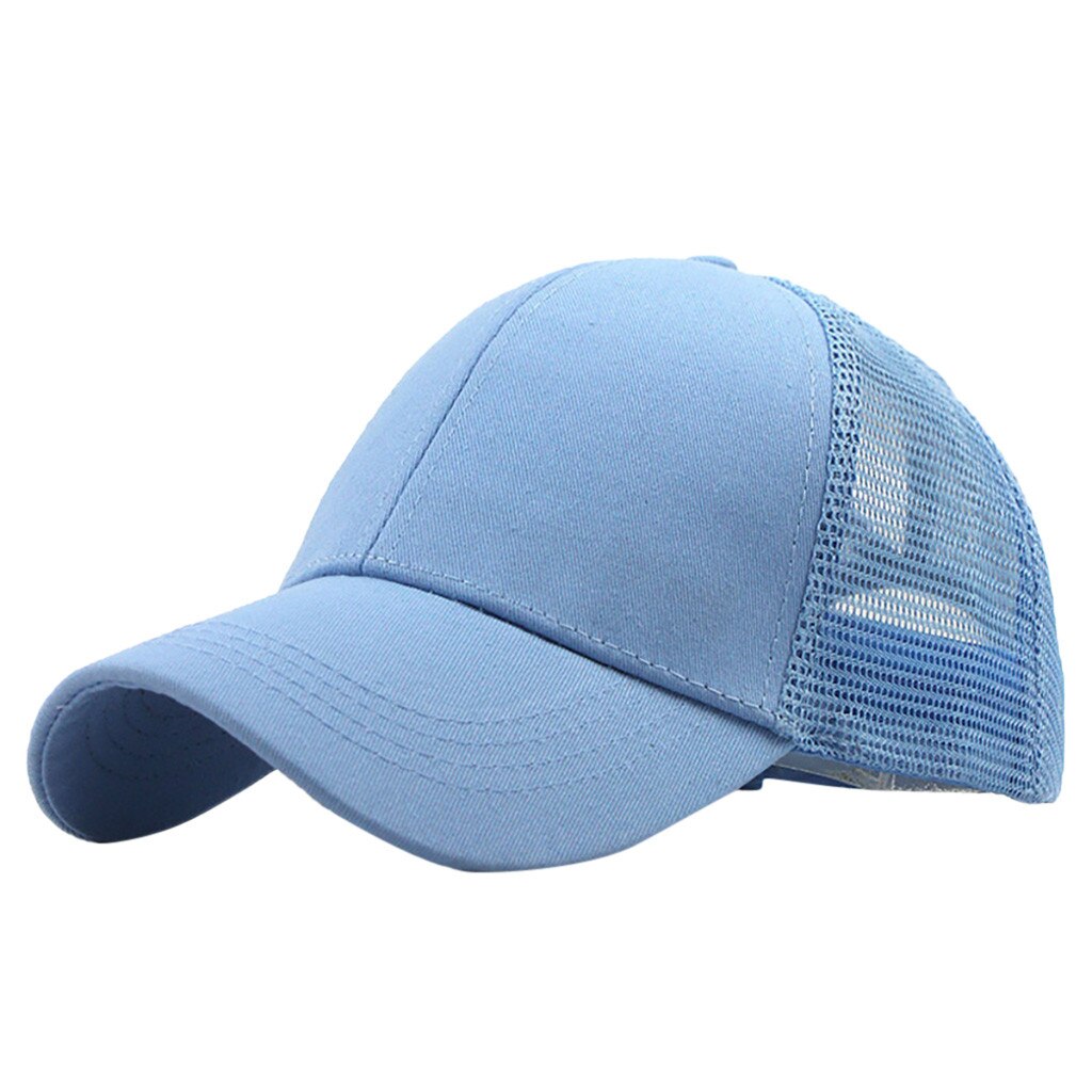 Unisex Berretto da Baseball Regolabile Cap Mesh Traspirante per Le Donne di Snapback Caps Casquette Cappelli da Baseball Visiera Cap Siltovka # BL5: Light blue